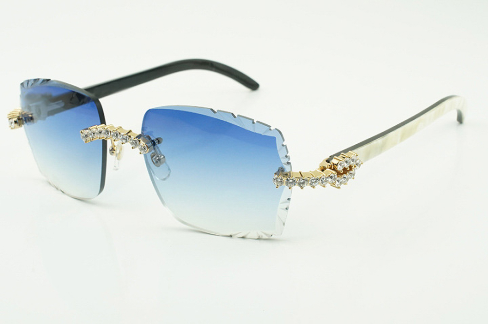 XL Diamond Carti White and Black Buffs (Diamond Cut/Blue Tint)