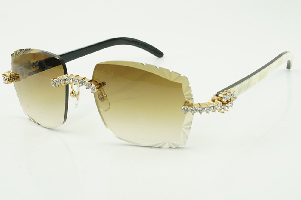 XL Diamond Carti White and Black Buffs (Diamond Cut/Brown Tint)
