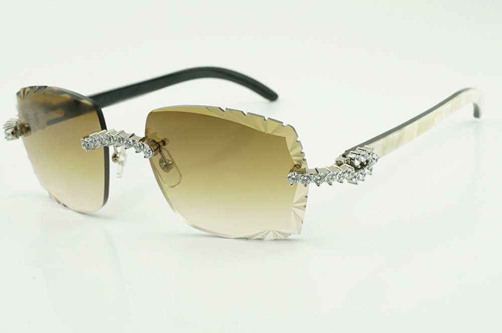 XL Diamond Carti White and Black Buffs (Diamond Cut/Brown Tint)