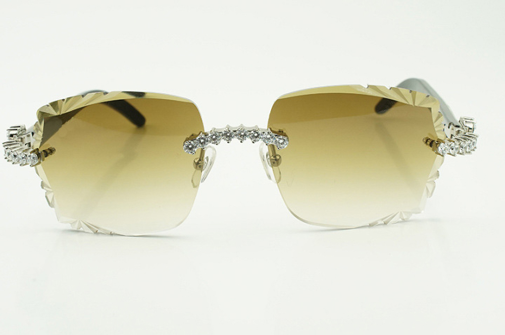 XL Diamond Carti White and Black Buffs (Diamond Cut/Brown Tint)