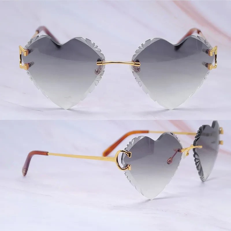 Heart Shaped Carti Big C Wires (Diamond Cut /Black Tint)