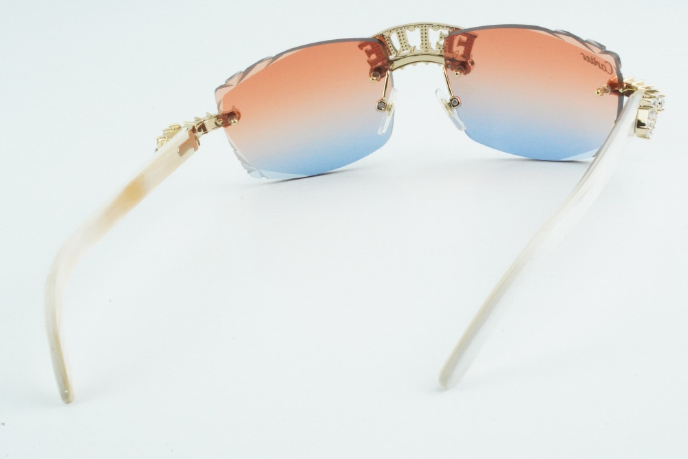 Custom Diamond Carti All White Buffs (Diamond Cut/ Red and Blue Tint)