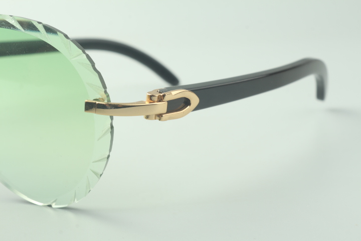 Aviator Carti All Black Buffs (Diamond Cut/ Green Tint)