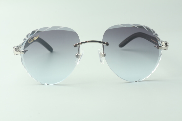 Aviator Carti White and Black Buffs (Diamond Cut/ Black Tint)