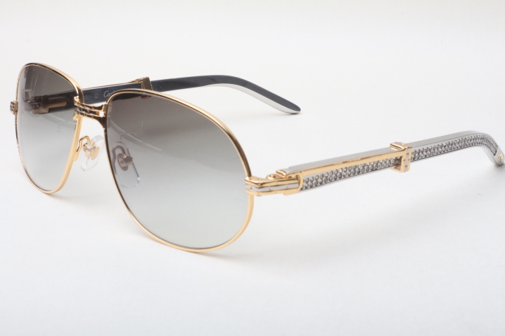 Aviator Carti Buffs with Diamond Arms (Brown Tint)
