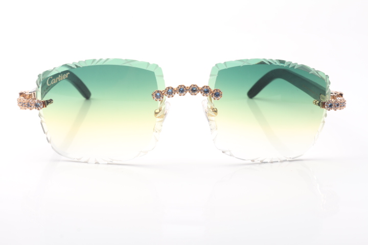 Blue Flower Diamond Carti White and Black Buffs (Diamond Cut/Green Tint)