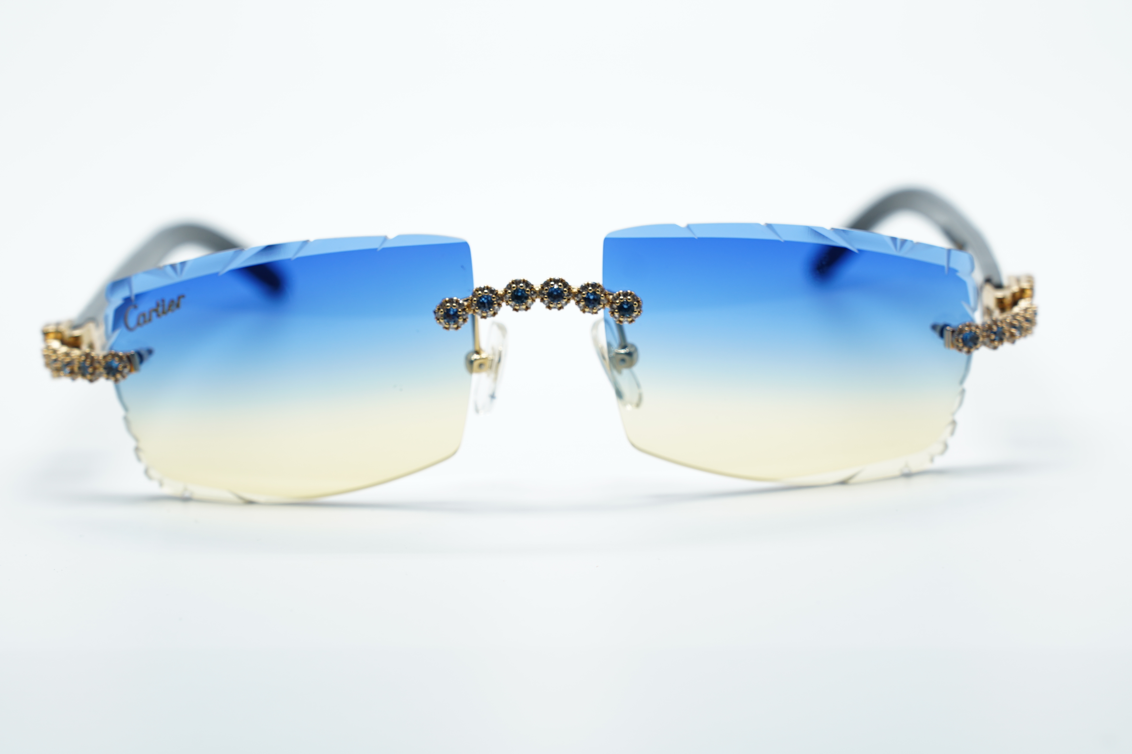 Blue Flower Diamond Carti White Buffs 2 (Diamond Cut/Blue Tint)