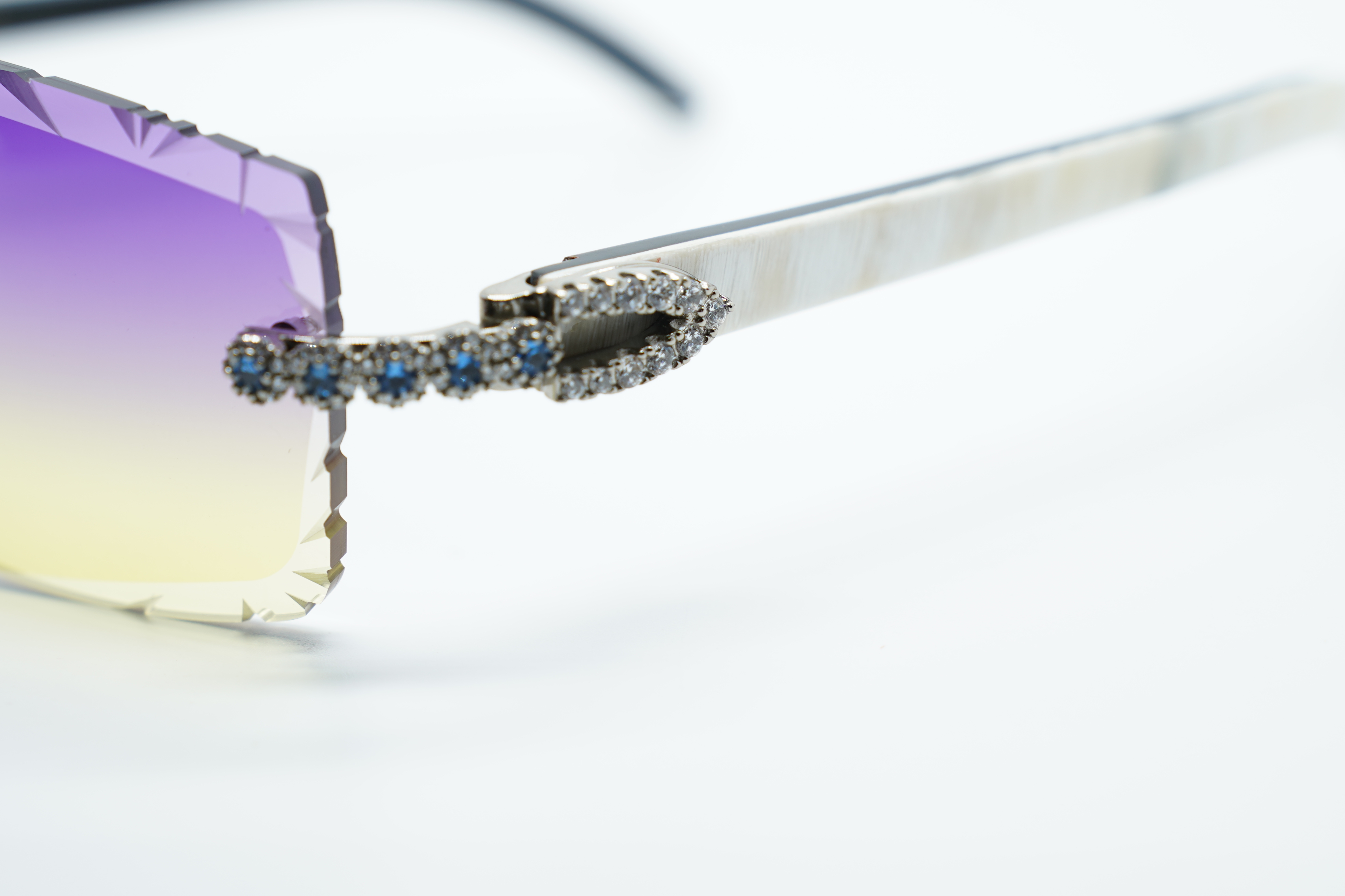 Blue Flower Diamond Carti White Buffs 2 (Diamond Cut/Purple Tint)