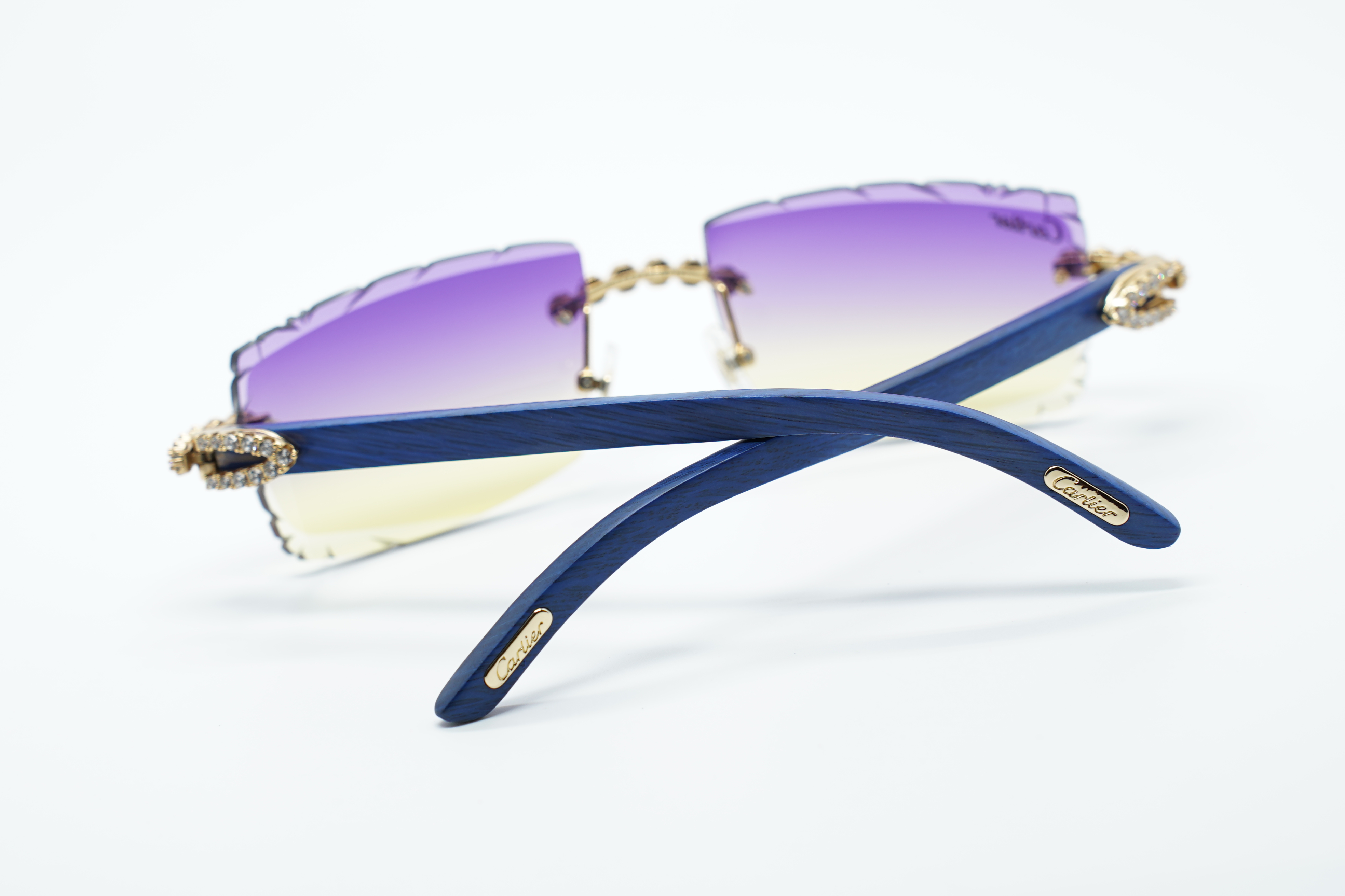 Flower Diamond Blue Carti Woods (Diamond Cut/Purple and Tan Tint)