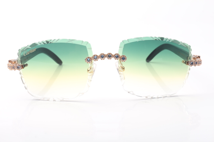 Blue Flower Diamond Carti Marbled Black Buffs (Diamond Cut/Green Tint)
