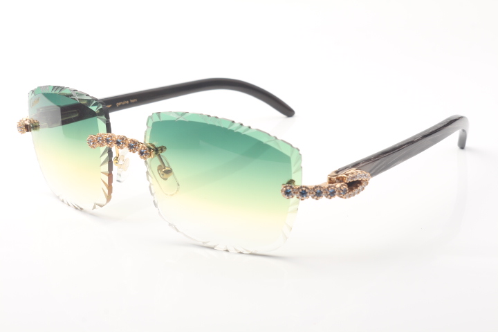 Blue Flower Diamond Carti Marbled Black Buffs (Diamond Cut/Green Tint)
