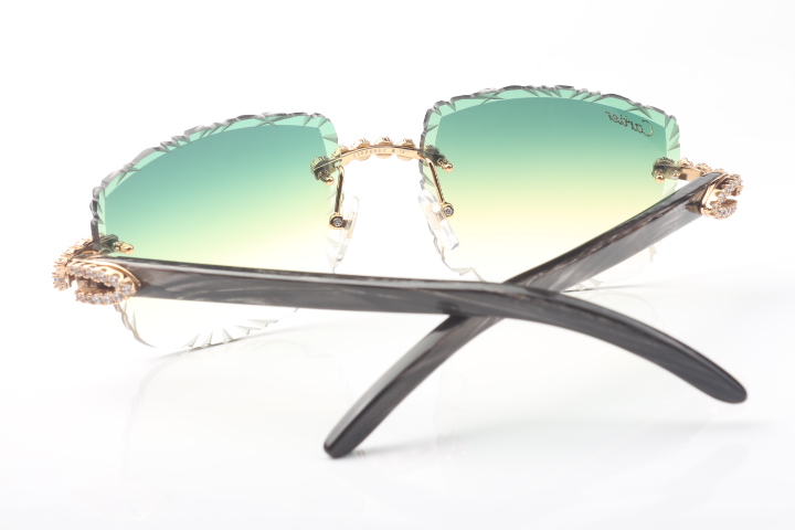 Blue Flower Diamond Carti Marbled Black Buffs (Diamond Cut/Green Tint)