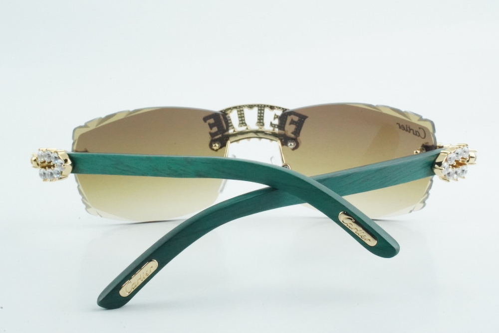 Custom Diamond Carti Teal Woods (Diamond Cut/ Brown Tint)