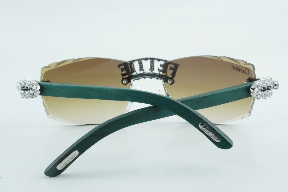 Custom Diamond Carti Teal Woods (Diamond Cut/ Brown Tint)