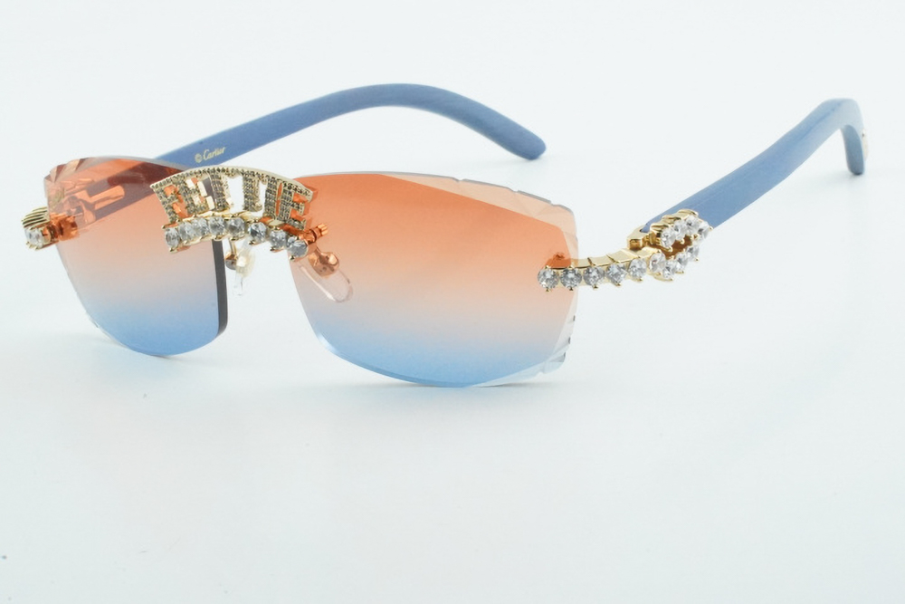 Custom Diamond Carti Blue Woods (Diamond Cut/ Red and Blue Tint)