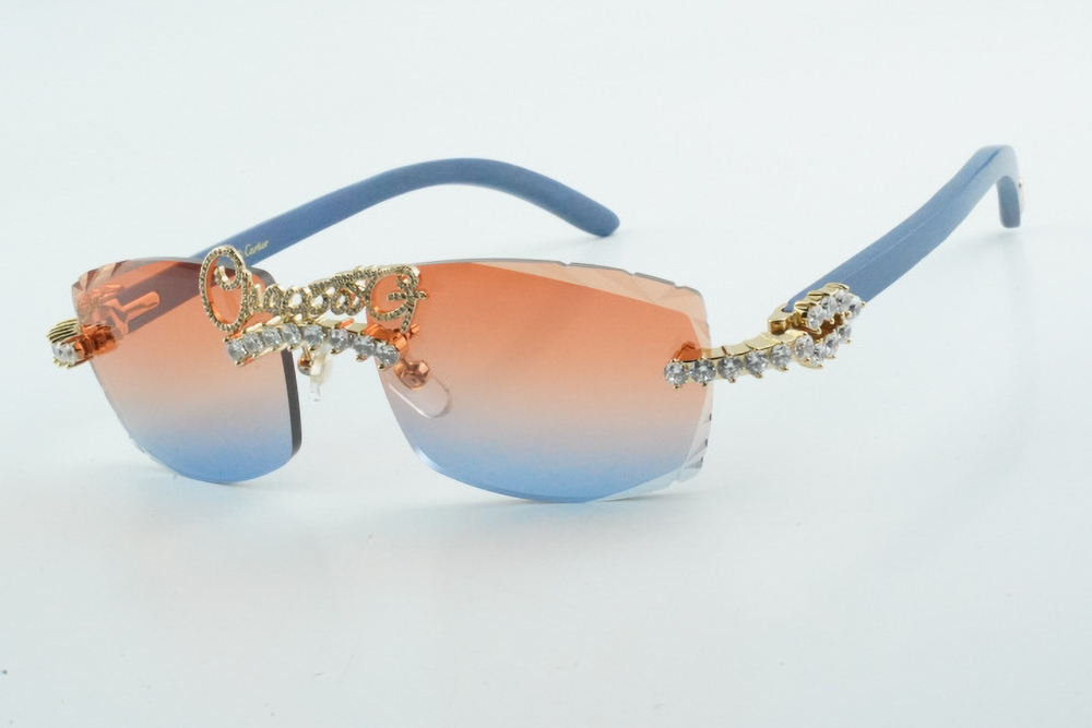 Custom Diamond Carti Blue Woods (Diamond Cut/ Red and Blue Tint)