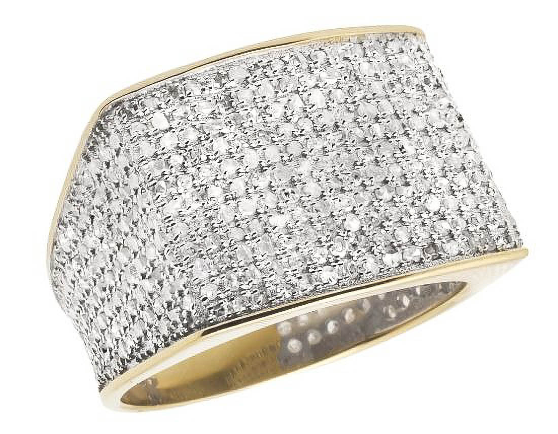 Wide Diamond Pave Ring