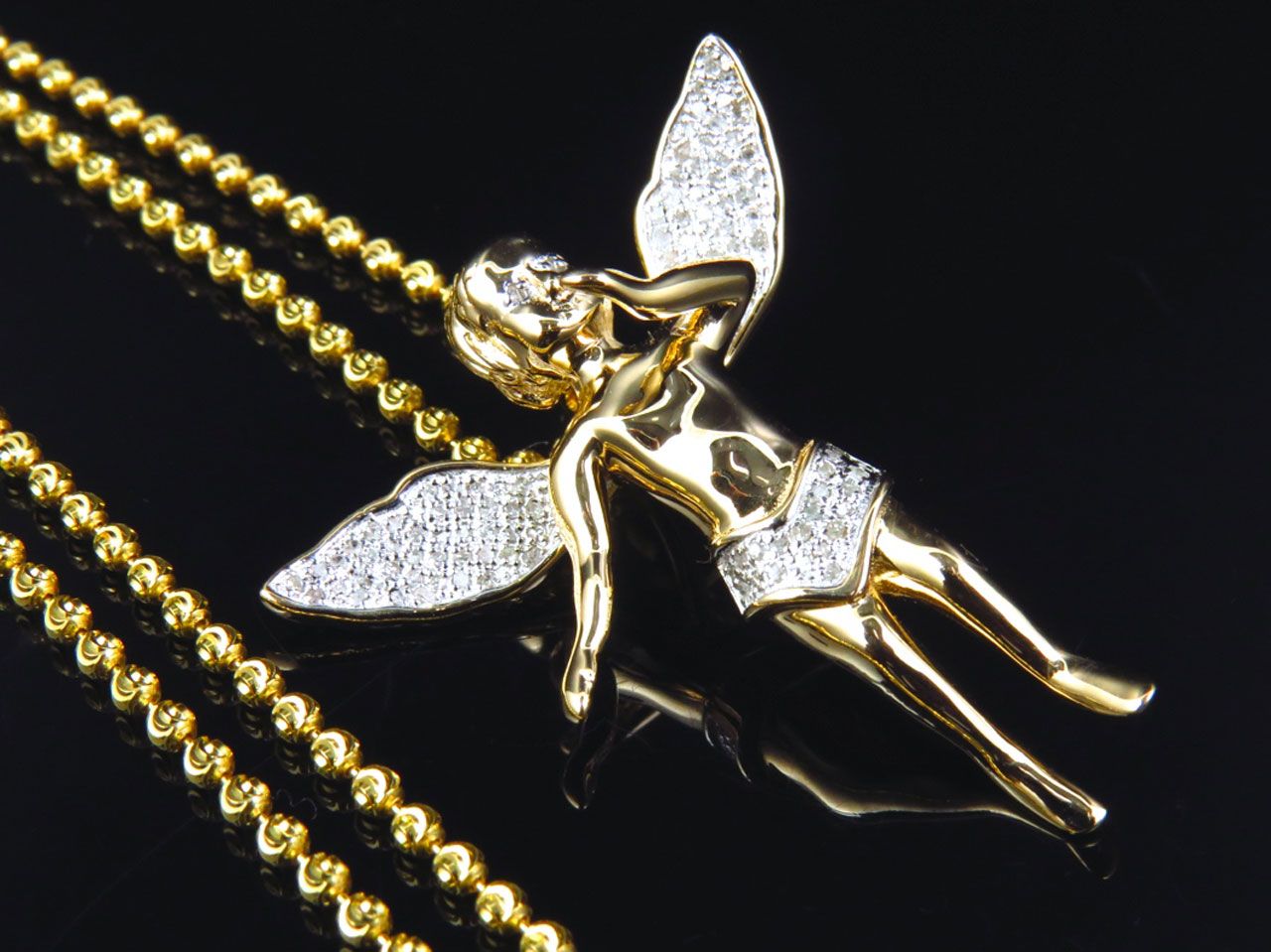 Gold Angel Pendant Necklace