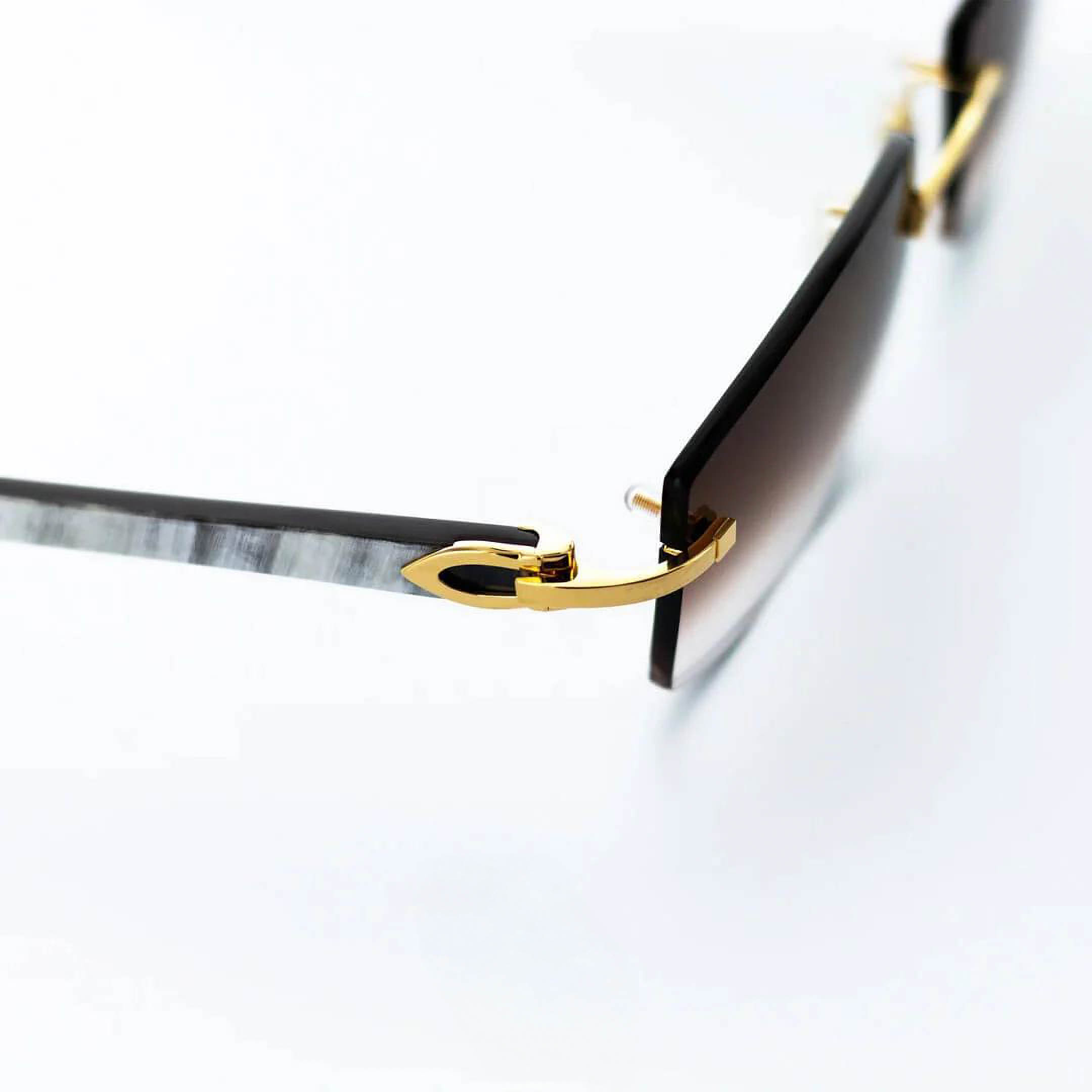 Authentic Cartier White Horn Sunglasses CT0046O-001 • Iconic White Buffs • Gold/Platinum Hardware Options • Gradient Brown or Diamond Cut Lenses • Luxury Eyewear • Genuine Cartier with Certificate