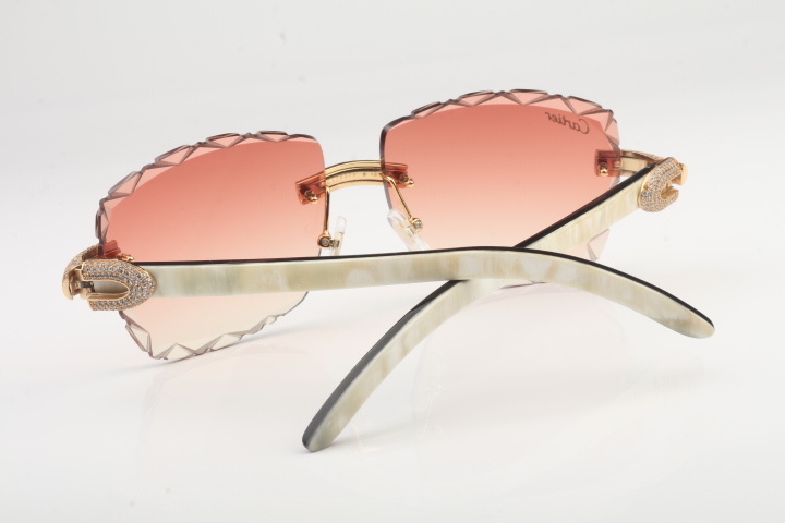 Micro Pave Diamond Carti White and Black Buffs (Diamond Cut/Red Tint)