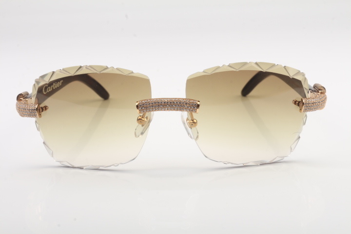 Micro Pave Diamond Carti Marbled Black Buffs (Diamond Cut/Brown Tint)