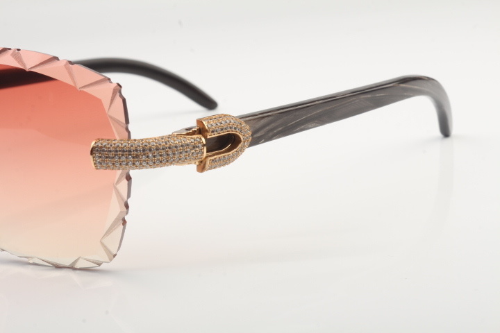 Micro Pave Diamond Carti Marbled Black Buffs (Diamond Cut/Red Tint)