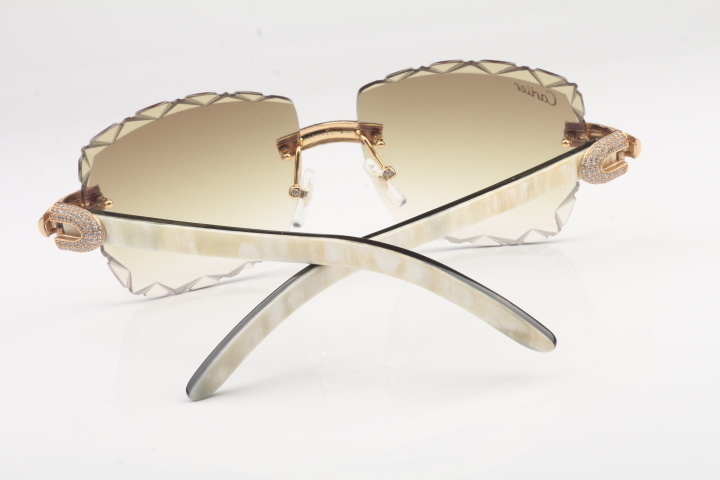 Micro Pave Diamond Carti White and Black Buffs (Diamond Cut/Brown Tint)