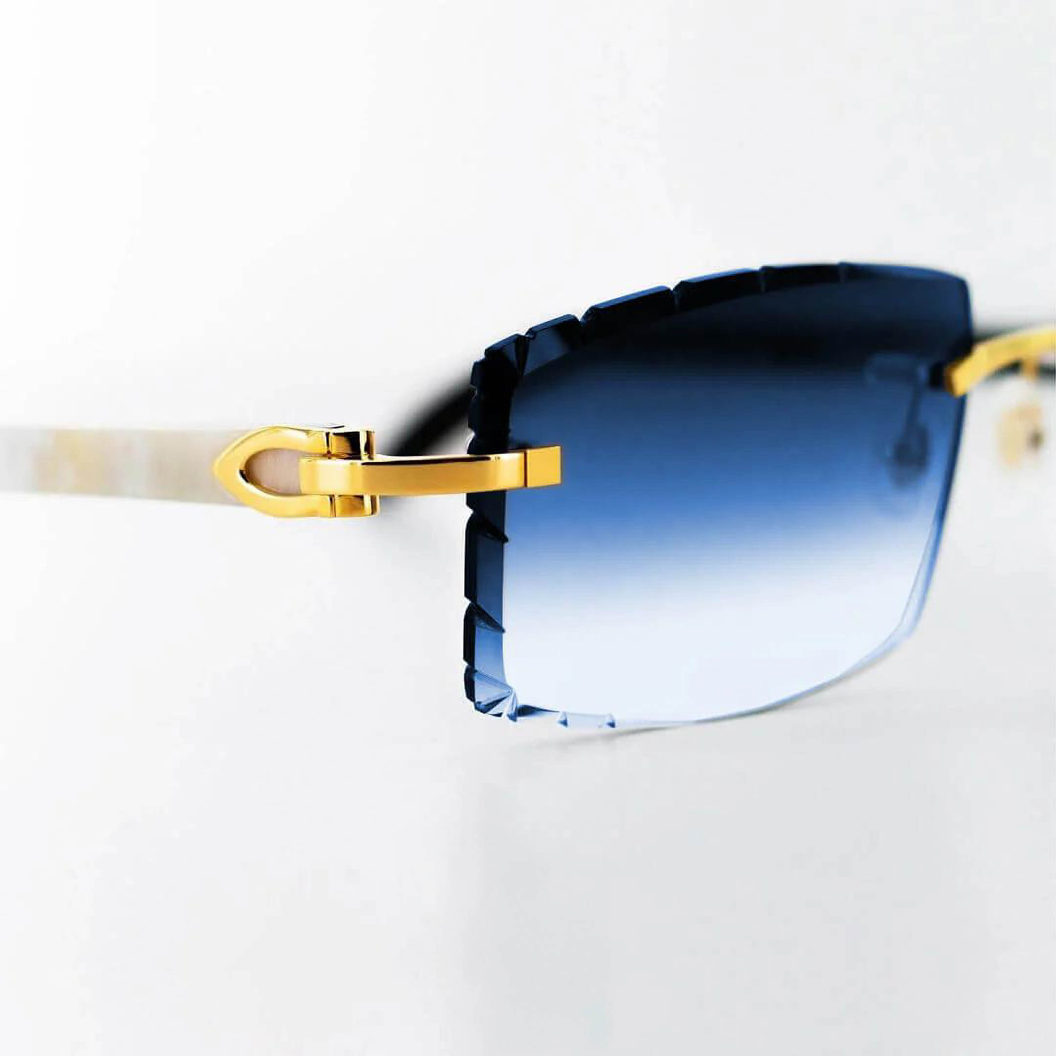 Authentic Cartier White Horn Sunglasses CT0046O-002 • Iconic White Buffs • Gold/Platinum Hardware Options • Blue or Diamond Cut Lenses • Luxury Eyewear • Genuine Cartier with Certificate