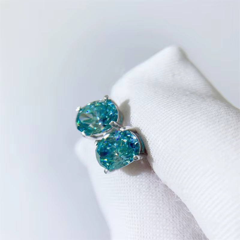Aqua Brilliance™ Moissanite Stud Earrings