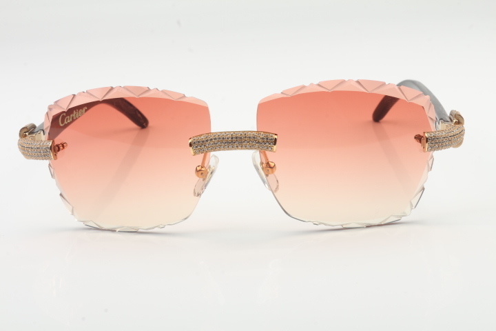 Micro Pave Diamond Carti Marbled Black Buffs (Diamond Cut/Red Tint)