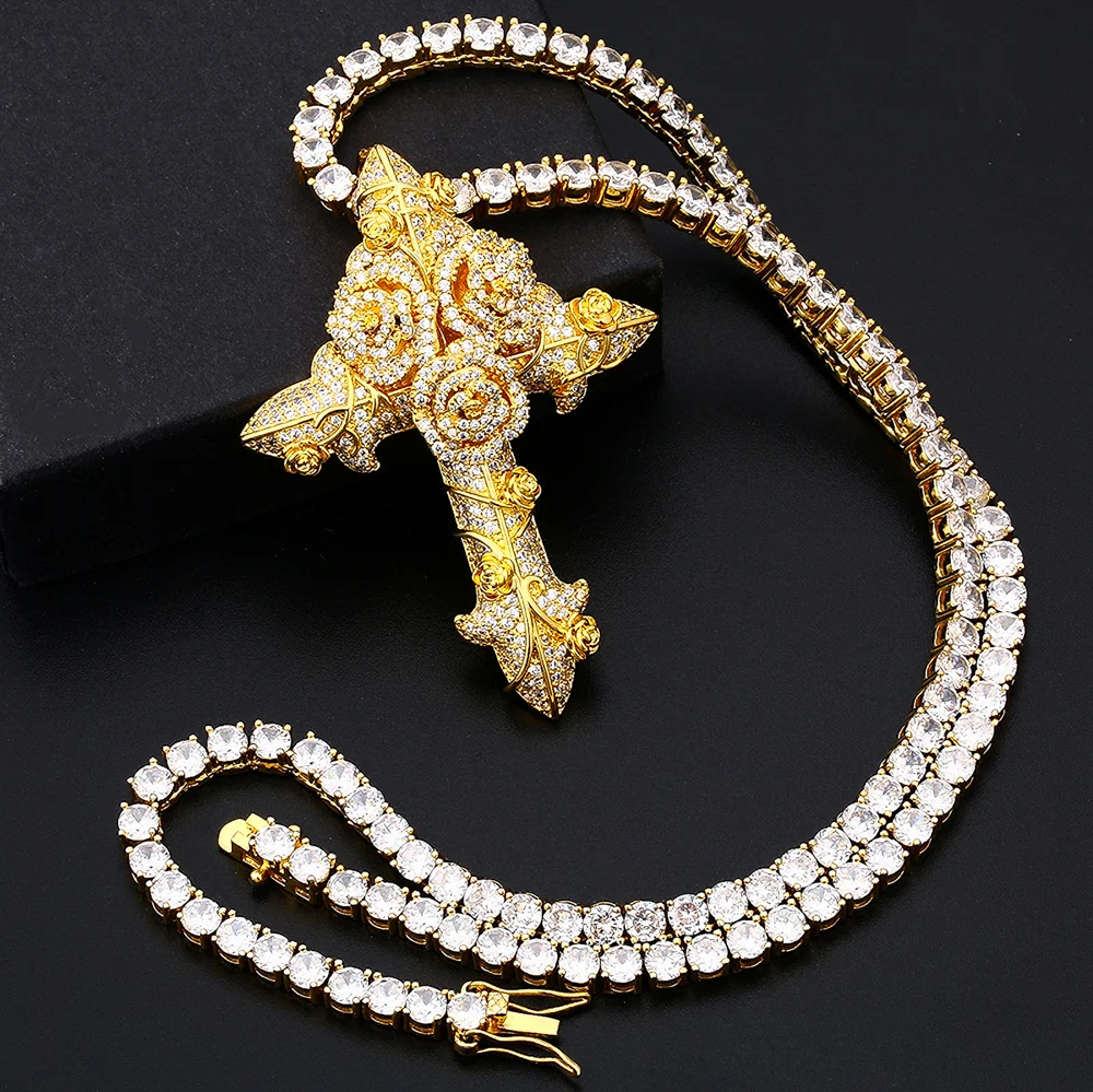 Labradoré Regal Rose™ Diamond Cross Pendants"