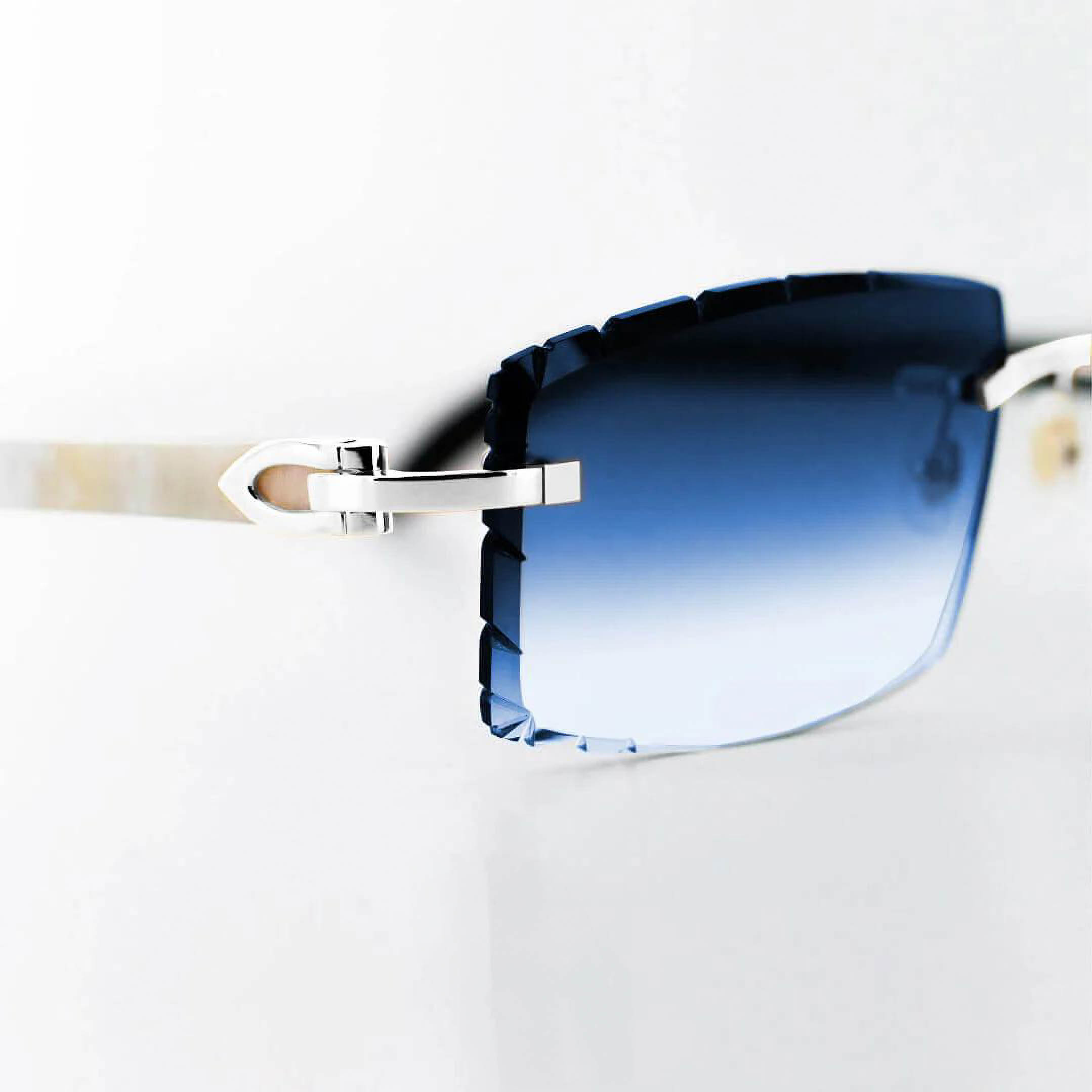 Authentic Cartier White Horn Sunglasses CT0046O-002 • Iconic White Buffs • Gold/Platinum Hardware Options • Blue or Diamond Cut Lenses • Luxury Eyewear • Genuine Cartier with Certificate