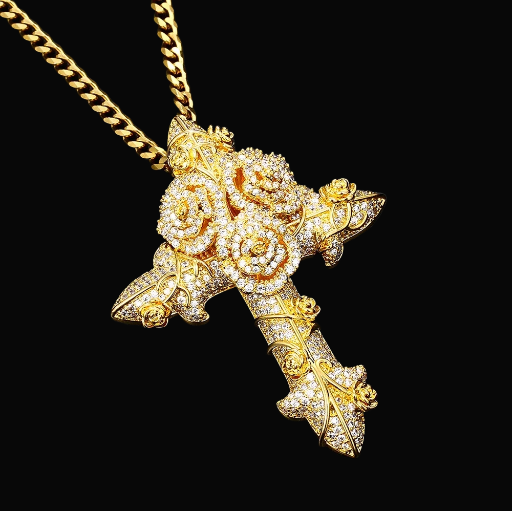 Labradoré Regal Rose™ Diamond Cross Pendants"