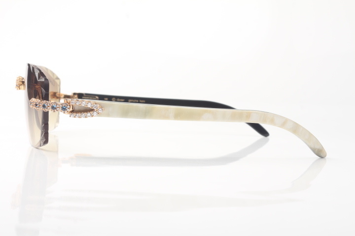 Blue Flower Diamond Carti White and Black Buffs (Diamond Cut/Brown Tint)