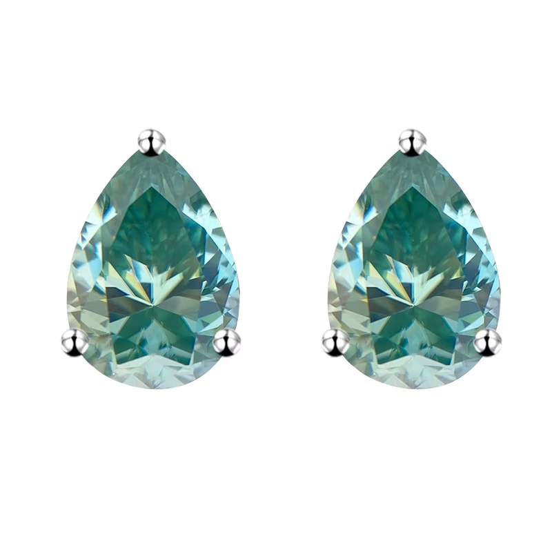 Aqua Brilliance™ Moissanite Stud Earrings
