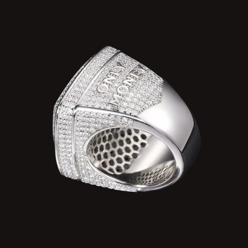 Custom Men's Moissanite Letter Rings | Labradoré 925 Silver Collection