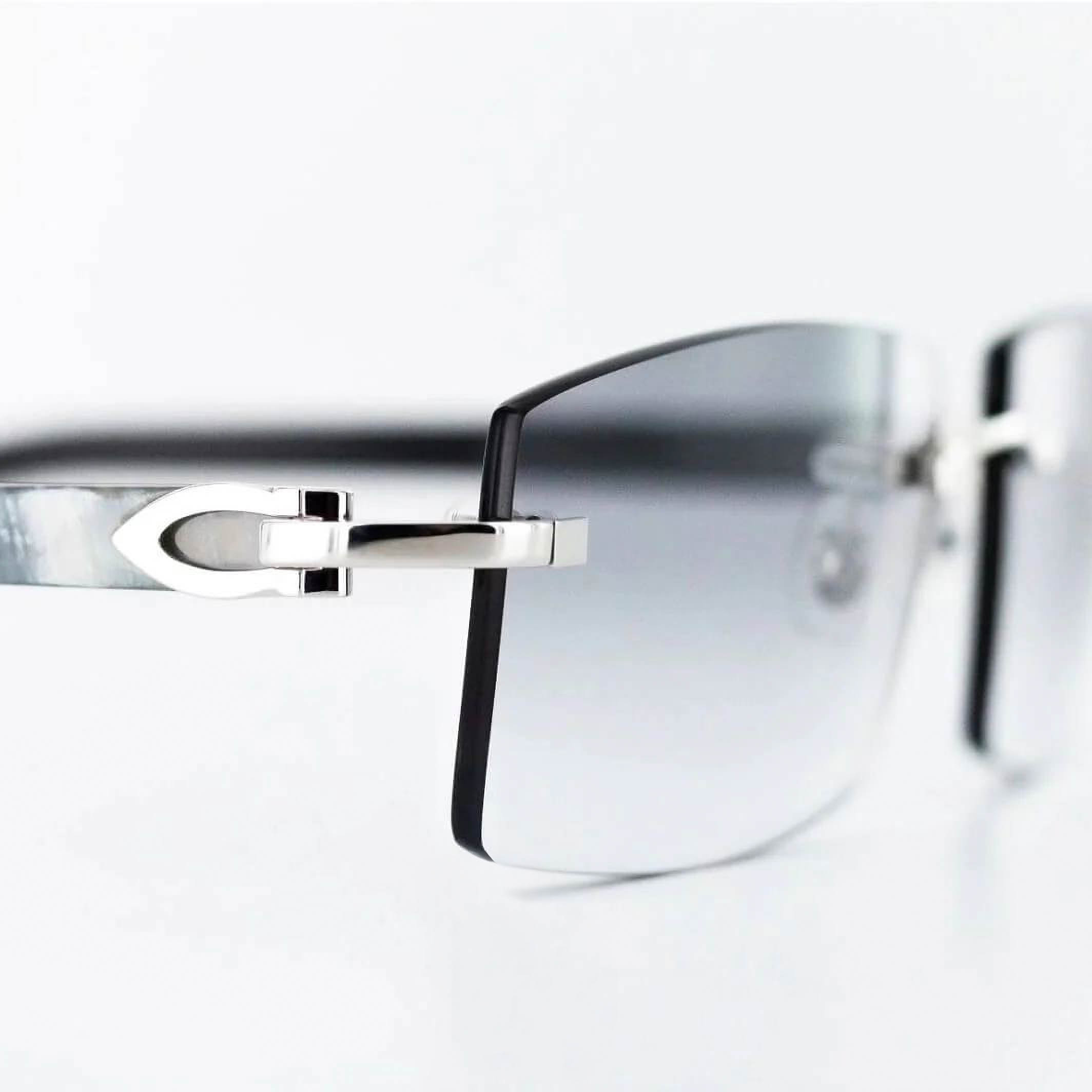 Authentic Cartier White Buffalo Horn Sunglasses CT0046O-001 • Gold Hardware • Grey Gradient Lenses Genuine Cartier with Certificate