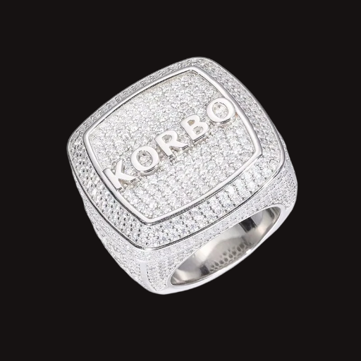 Custom Men's Moissanite Letter Rings | Labradoré 925 Silver Collection