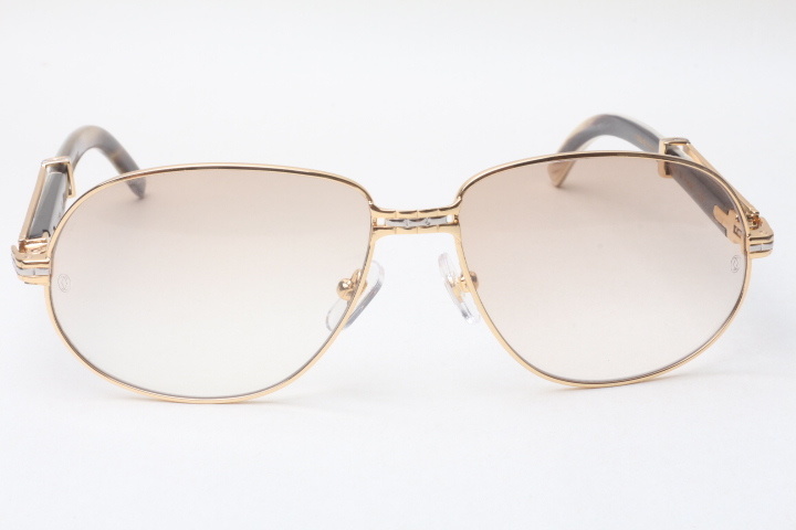 Aviator Carti White and Black Buffs (Brown Tint)