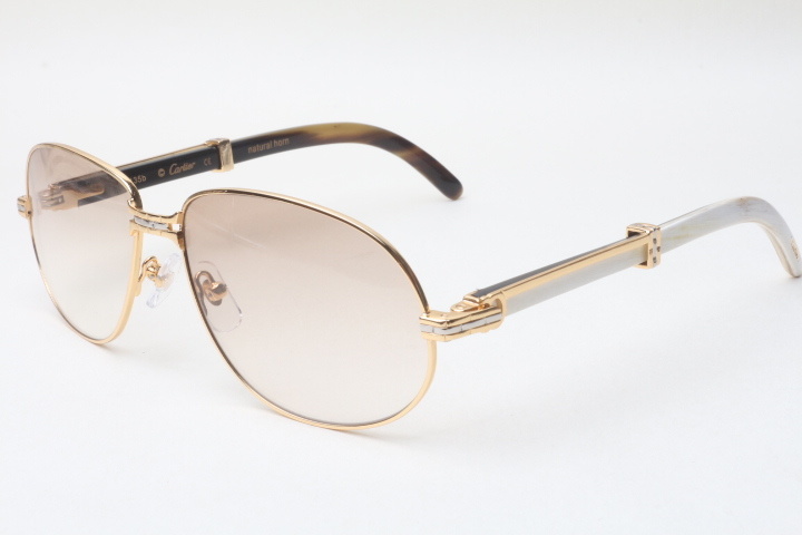Aviator Carti White and Black Buffs (Brown Tint)