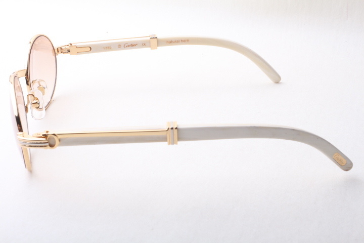 Oval Carti All White Buffs (Brown Tint)