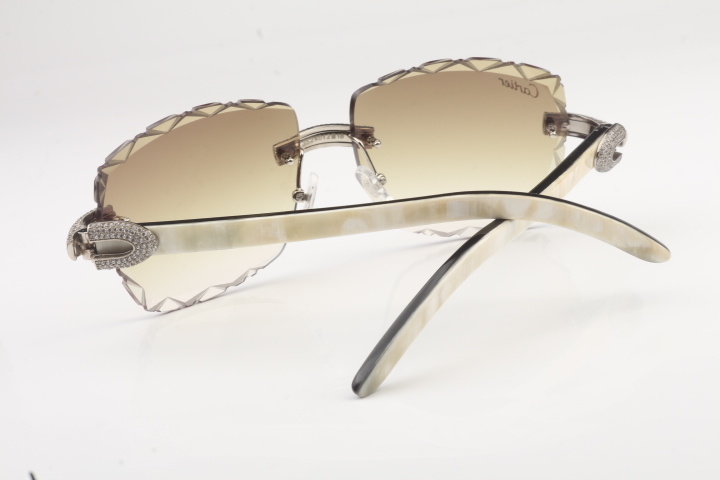 Micro Pave Diamond Carti White and Black Buffs (Diamond Cut/Brown Tint)