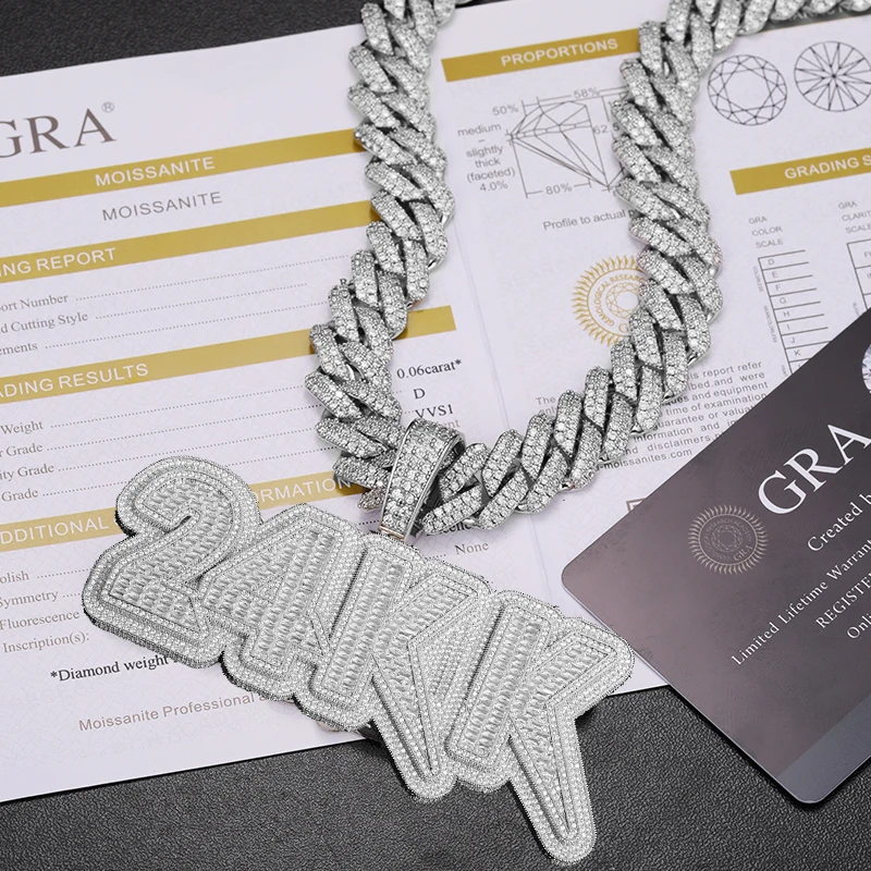 Baguette Diamond Name Pendant | Labradoré Signature Collection