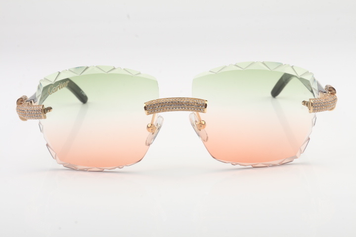 Micro Pave Diamond Carti White and Black Buffs (Diamond Cut/Green and Red Tint)