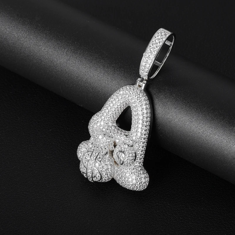 Custom Money Bag Letter Pendants | VVS Moissanite Diamond 