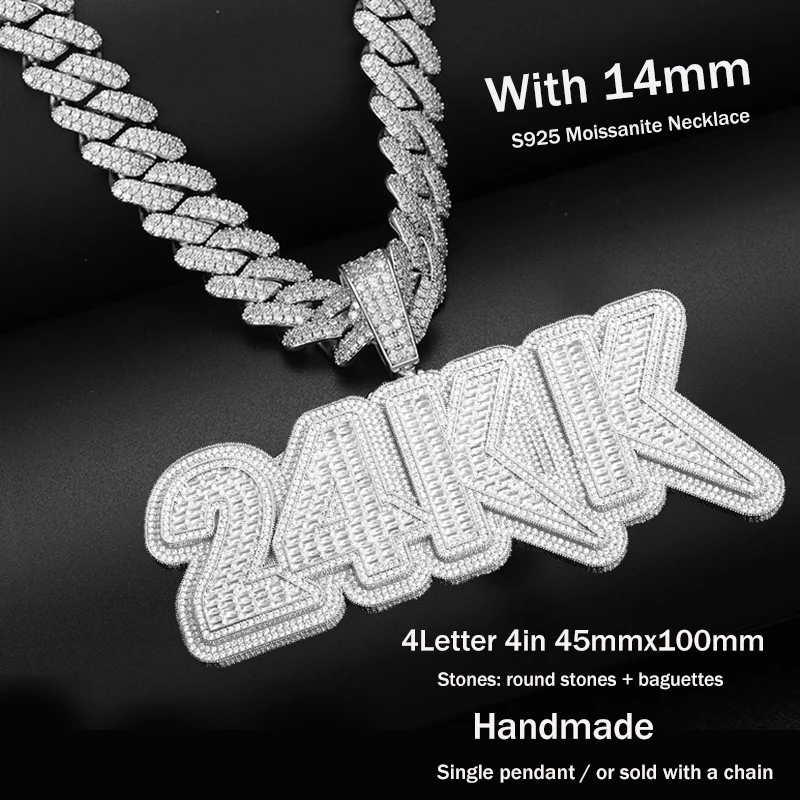 Baguette Diamond Name Pendant | Labradoré Signature Collection