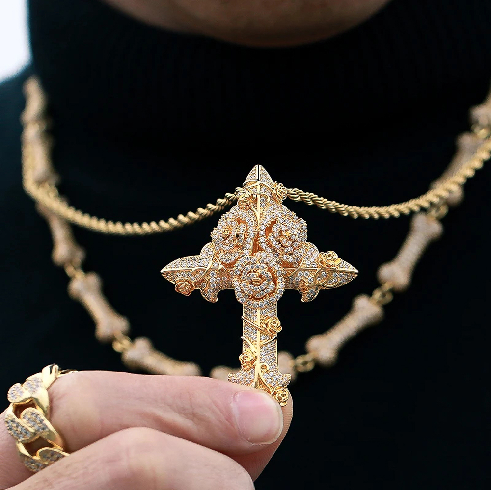 Labradoré Regal Rose™ Diamond Cross Pendants"