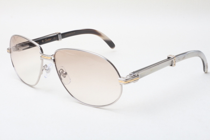 Aviator Carti White and Black Buffs (Brown Tint)