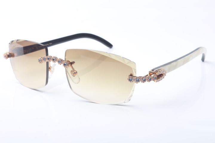 Blue Flower Diamond Carti White and Black Buffs (Diamond Cut/Brown Tint)