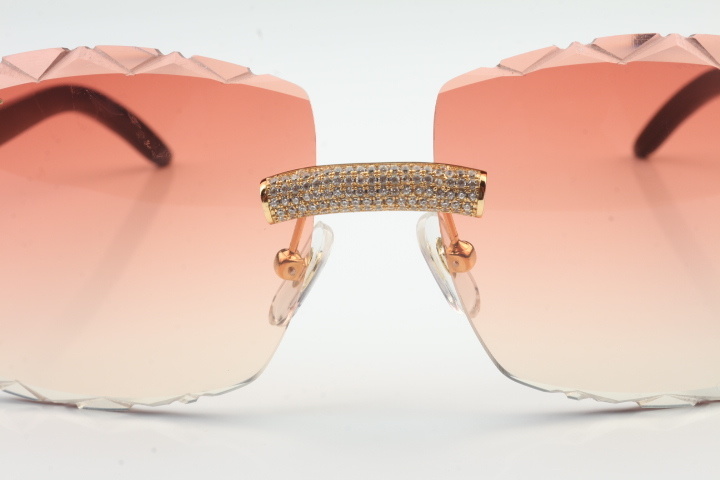 Micro Pave Diamond Carti Marbled Black Buffs (Diamond Cut/Red Tint)